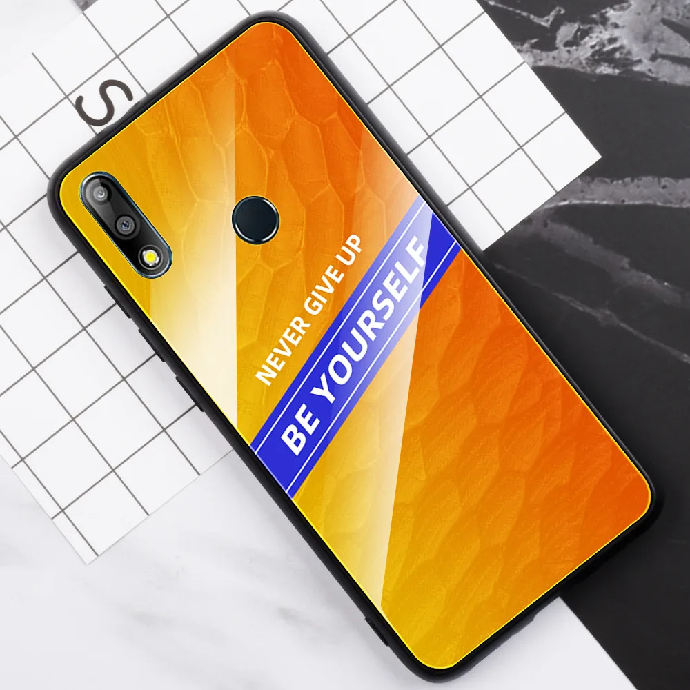 Чехол для Asus Zenfone Max Pro M2 ZB633KL ZB631KL M1 ZB601KL ZB602K со словами из закаленного стекла