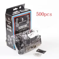 500pcs/pack Stainless Steel Thickened Multifunctional Tobacco Pipe Smoking Metal Filters Net Smoke Pipe accessories 1