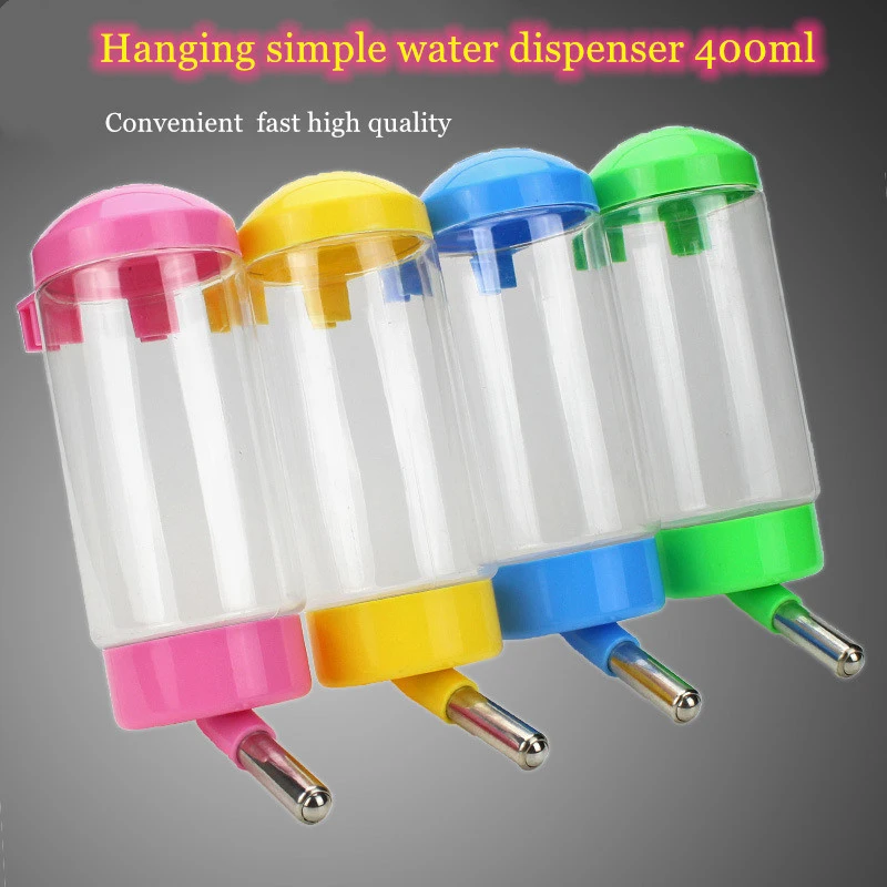

Hanging Drinker Water Bottle Plastic Dispenser Feeder For Small Dogs Rabbit Hamster Automatic Drinking Fountain Pet Accessories