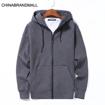 

Autumn Men Plus Fat Plus Size Leisure With Cap Top Male Fat Man Knitting Cardigan Sweater Clip Ke