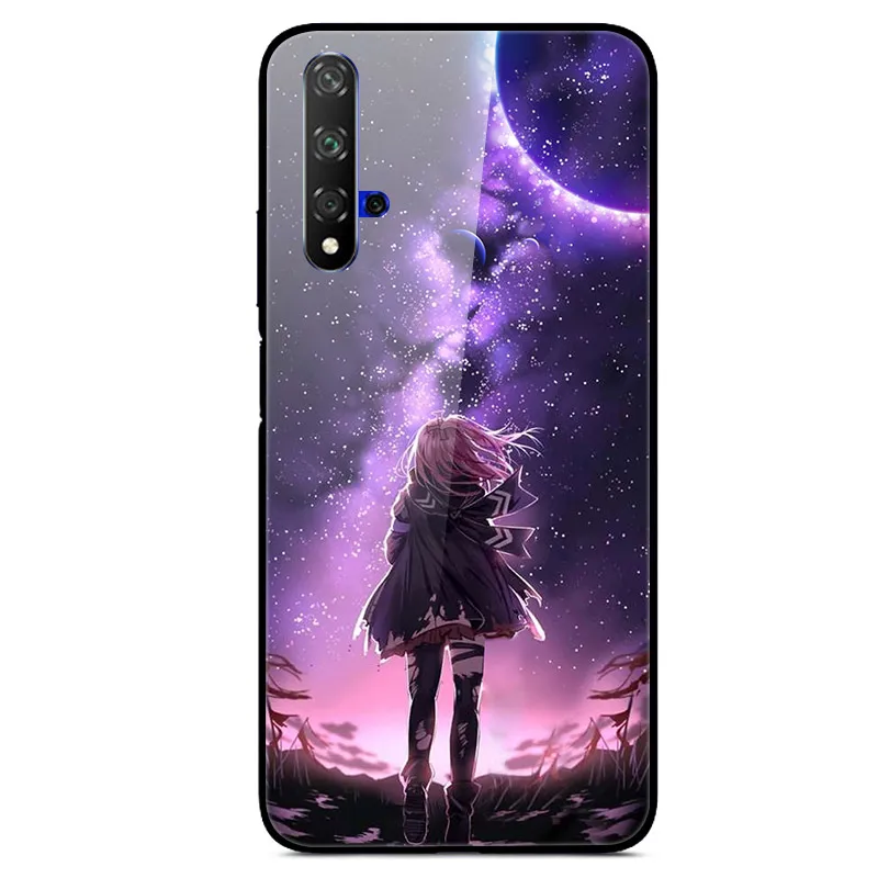 3D Cat Print Tempered Glass Phone Case Cover