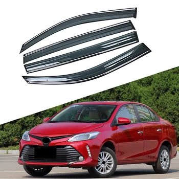 

For TOYOTA VIOS XP150 2013-2019 Car Window Sun Rain Shade Visors Shield Shelter Protector Cover Trim Frame Sticker Accessories