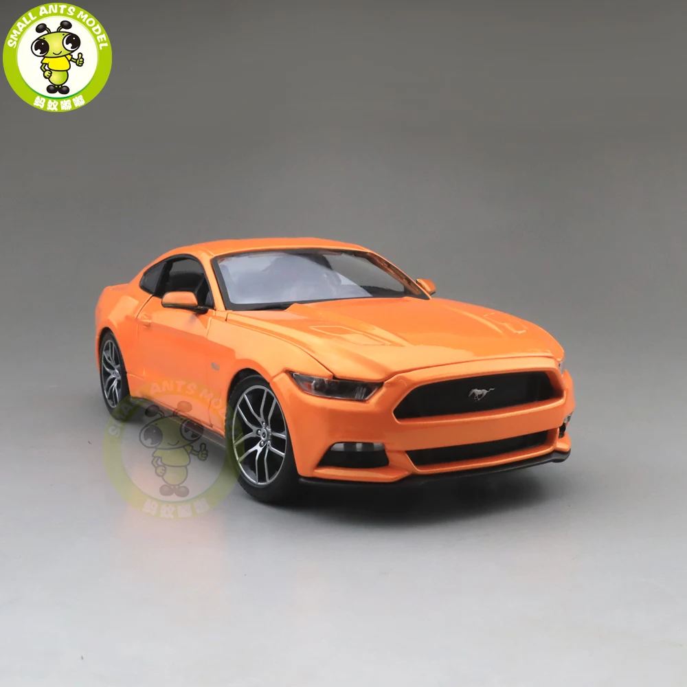 1/18 Ford Mustang GT 5,0 литая модель автомобиля игрушки детские подарки оранжевый