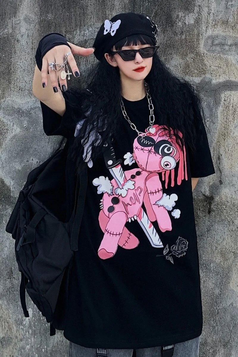 Gothic Punk Goth Harajuku Tshirt 21 Emo Style Mall Goth Tops Summer T Shirts Streetwear Black Tops Grunge Clothes Summer T Shirts Aliexpress