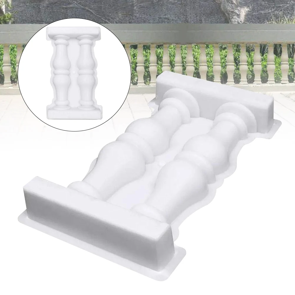 

Paving Roman Column Mold Outdoor Improvement White Balcony Garden Fence DIY Plastic Decorative Railing Building Reusable