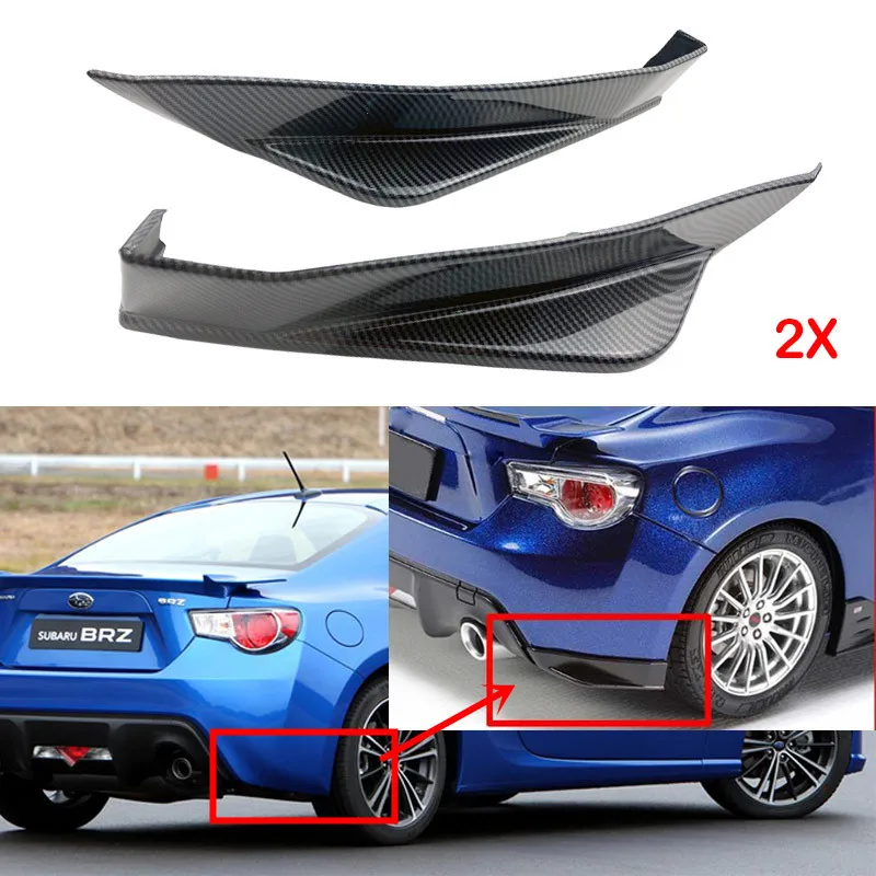 

New TS Style Car Rear Bumper Splitter Lip Diffuser Spoiler Cover Trim Add-On For Aero Side Aprons For SUBARU BRZ STI 2013-2018