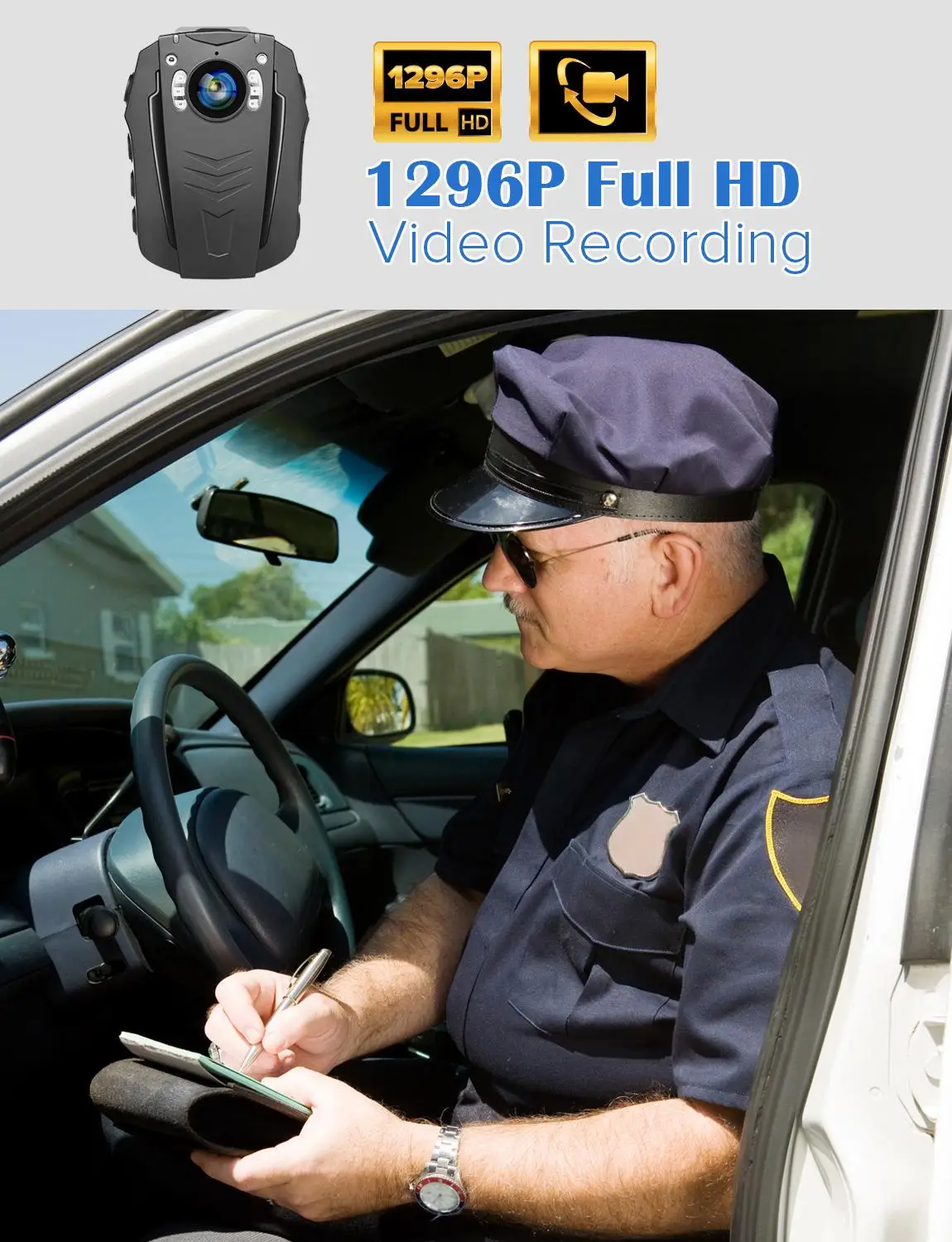 BOBLOV New PD70 1296P Body Camera with Audio Recording Wearable Police Body Camera built in memory WIFI bodycam police camera