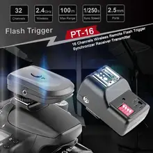 16 каналов беспроводной дистанционный триггер вспышки синхронизатор приемник передатчик для sony Canon Nikon Pentax DSLR камеры