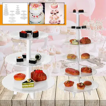

6-Tiers Cupcake Display-Rack Round Cake Stand Exquisite Tray Base Dessert Stand Set For Wedding Decoration Kitchen Cake Tools