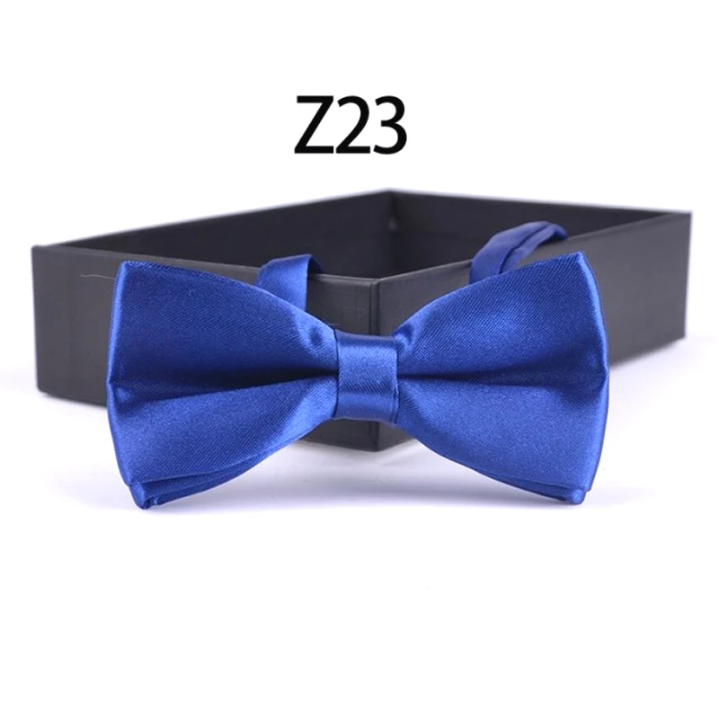 Популярный детский полиэстер шелк регулируемый галстук-бабочка для мальчиков и девочек лоток для хранения Твердые бабочки винтажный смокинг для вечерние подарок - Цвет: Z23