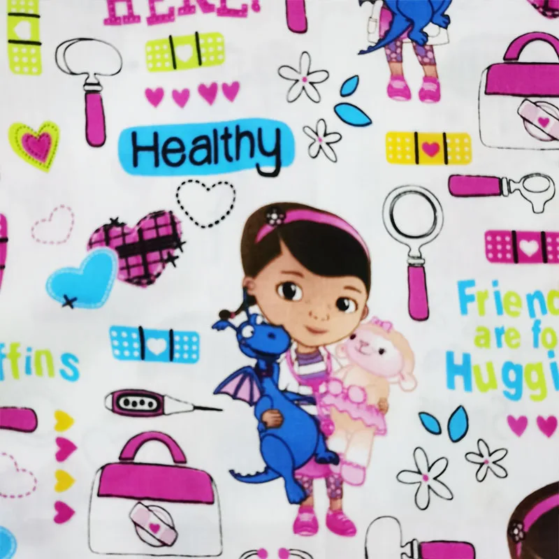 Широкая мультяшная кукла 140 см из 100% хлопчатобумажной ткани большая для врача.