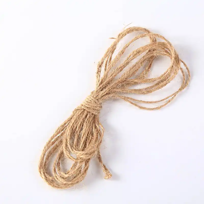 5m Decor Flax Hemp Natural Brown Rope String Cord Line Jute Craft