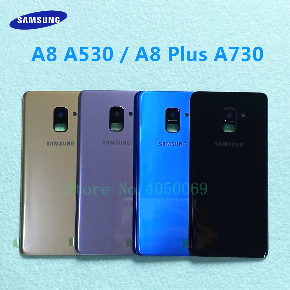 Samsung sm-a530f//ds Galaxy a8 2018 duos Tapa batería//batería Cover negro