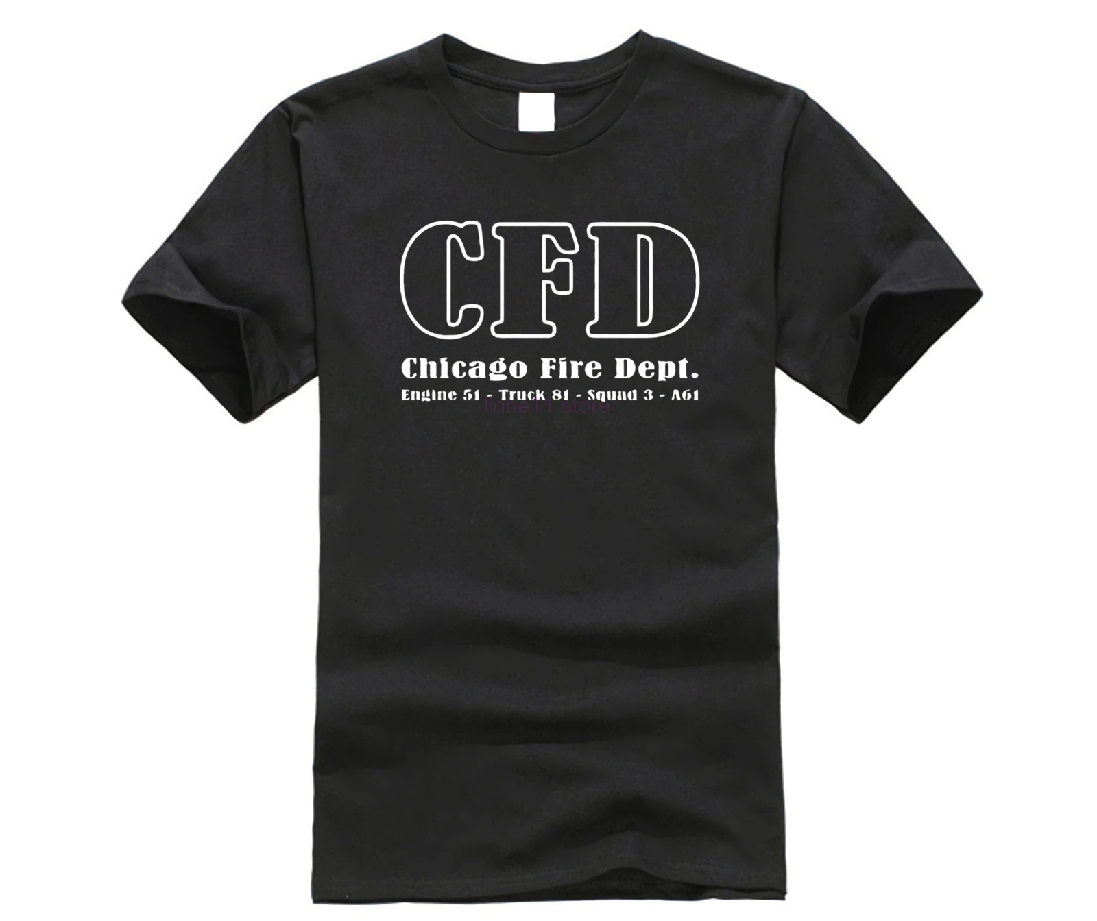 Best 2019 New Hot sale Creative Novelty Summer Style 100% Cotton Chicago Fire Dept Logo Cfd Men #039;S Black Design Tee Shirtt