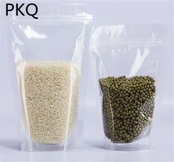 

10pcs 24*35*5cm Plastic Packaging Pouch for Food Tea Candy Storage Packaging Bag Stand up Transparent Plastic Zip Lock Bag