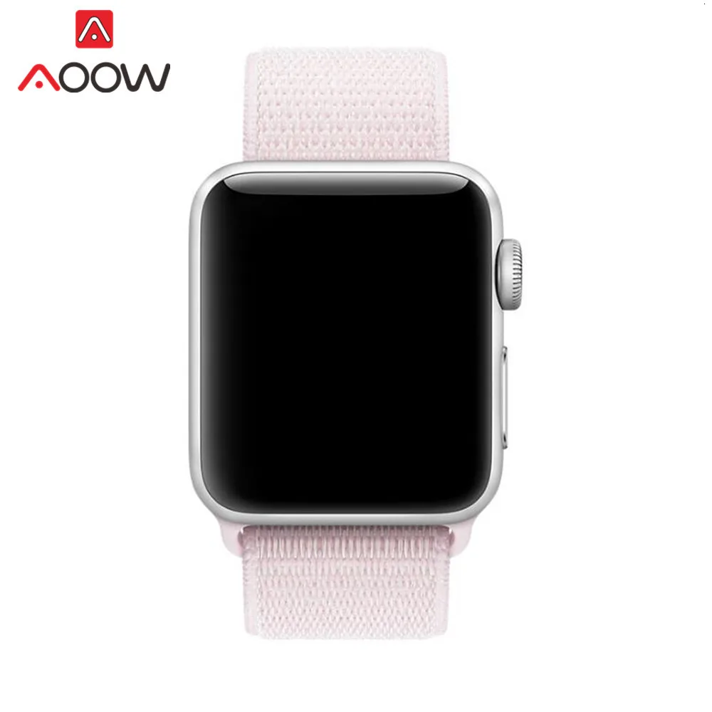 Цветной нейлоновый ремешок для часов Apple Watch 38 мм 42 мм 40 мм 44 мм тканый холщовый ремешок на липучке браслет для часов iwatch 1 2 3 4