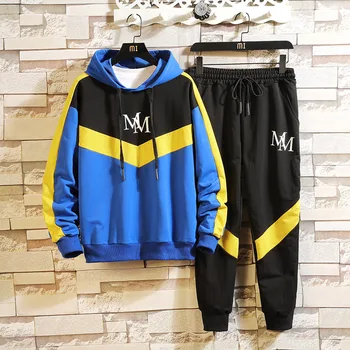 

2020 Autumn Spring Tracksuits Men's Sport Set Hoodies Sweatpants Pants Sportswear Brand Sporting Suit Track Print Clothes