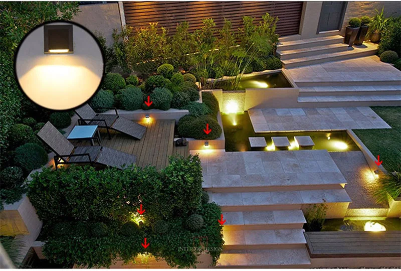 Outdoor Waterproof Wall light LED wall lamp IP65 3W 5W AC85-265V Aluminum Courtyard Garden Porch Corridor Lights Park Landscape