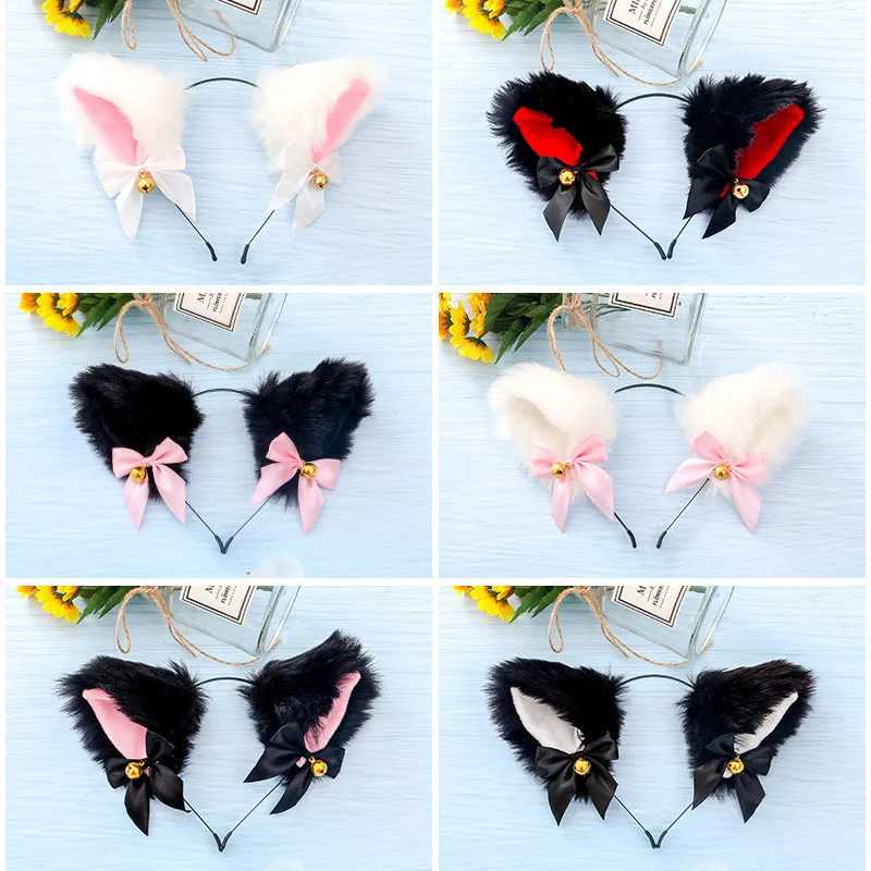 Cosplay&ware Cartoon Cat Ears Hairband Sexy Long Fur Head Band Bowknot Kid Headwear Hair Accessories For Women Girls Party Christmas -Zentai shop online H53f3c7e2031d4a04a7865043cef5f992s.jpg