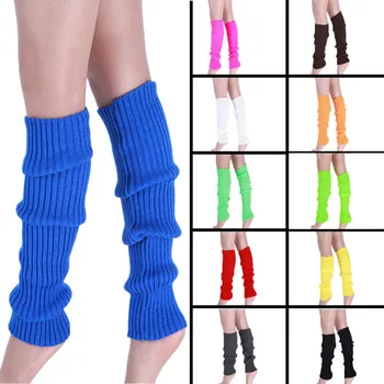 

11 Colors Boot Cuffs Warmer Knit Leg Stockings Striped Long Boot Thigh High Stockings Knitted Over The Knee Leg Warmer Party