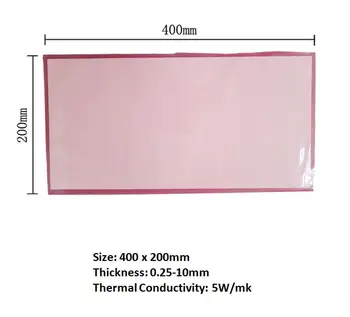 

400 x 200mm 5W combination Silicone Thermal Pad Cooling pads for CPU heat sink BGA Chip cooling sheet