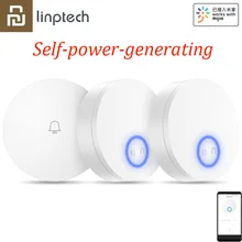 2021 Linptech WIFI kendinden güç üreten kablosuz kapı zili çalışma Mi ev Mijia APP akıllı kontrol hafıza fonksiyonu AC 110-240V