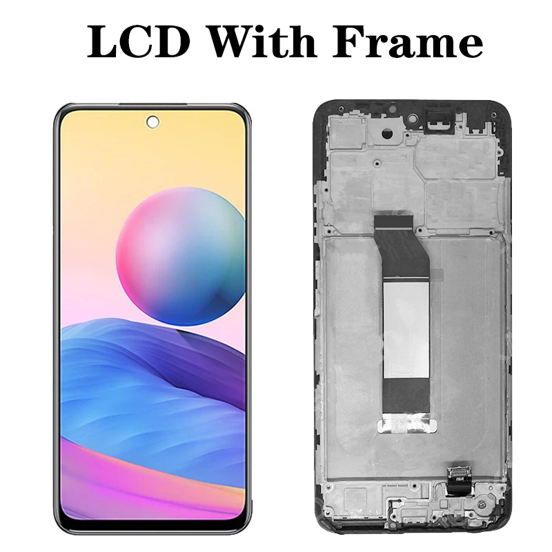 Фото ЖК-дисплей 6,5 дюйма для POCO M3 Pro 5G M2103K19PI, 10 сенсорных экранов, замена для Xiaomi Redmi Note 10 5G M2103K19G M2103K19C, оригинал №5