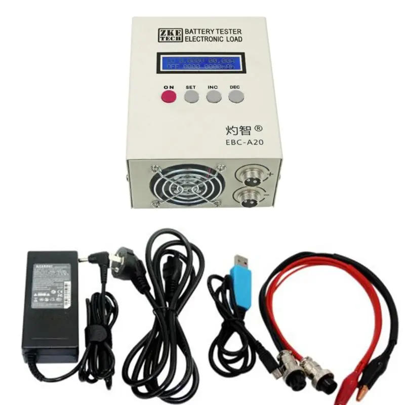 EBC-A20 Battery Tester 85W Lithium Lead-acid Batteries Capacity Test 5A Charge 20A Discharge Support PC Software Control | Инструменты