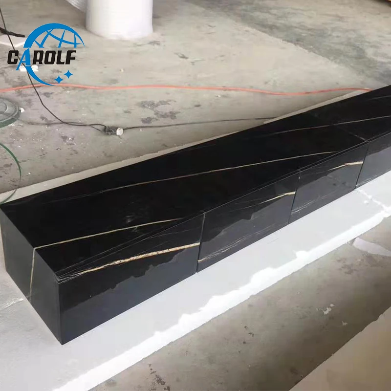 Тумба под Телевизор с 6 ящиками современный черный мрамор|Подставки для ТВ| |