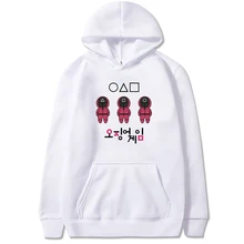 Unisex Squid Game Hoodie Women Cartoon Tops Graphic Fashion Korean Men Streetwear Autumn Male Sweatshirt Squid Hoodies Game