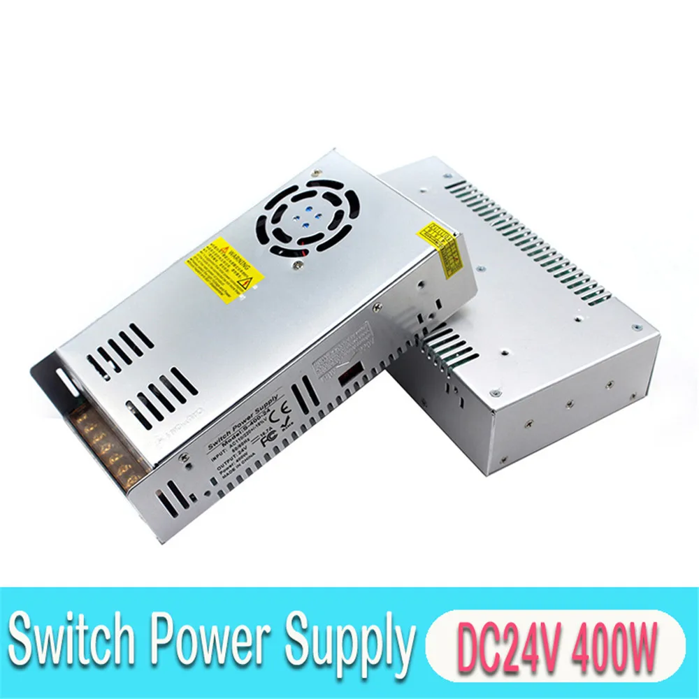 

DC PowerSupply 24V 16.7A 400w Led Driver Transformer 110V 220V AC To DC24V Power Adapter for Strip Lamp CCTV 3D Printer AV TV