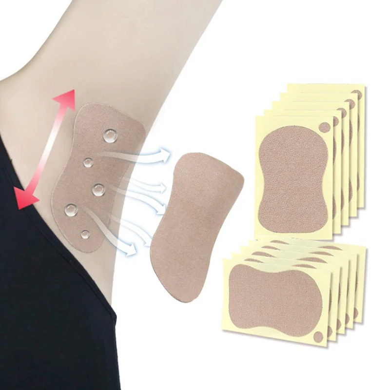 Underarm Sweat Pads for Clothing T-Shirt Anti Sweat Armpit Absorbent Pads Summer Deodorants Armpit Absorbent Pad Sticker Random