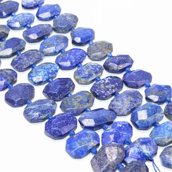 

Blue Lapis Chunky Faceted Rectangle Cube Beads 15" Strand