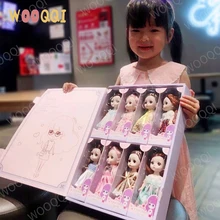 8pcs Ensemble BJD 16cm avec 13 Joints Poupées avec des Vêtements Habiller BJD Poupée Fille Jouet Anniversaire Cadeau Articles Pour Bébés