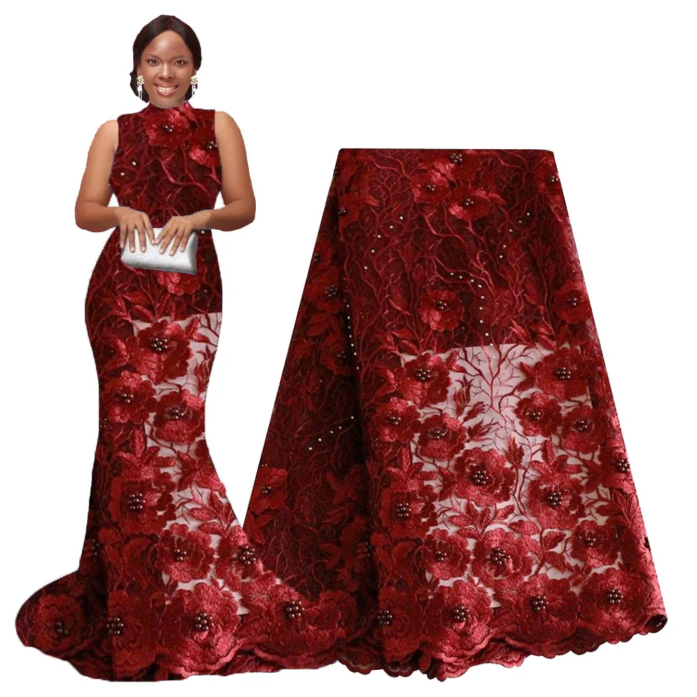 aso ebi burgundy