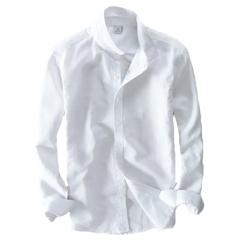 Men Fashion Brand Japan Style Slim Fit Cotton Linen Long Sleeve Blouses Casual White Shirt Spring And Autumn Import Clothes cotton shirt,long sleeve shirt,men casual shirt