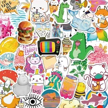 

10/30/50PCS Cartoon Fresh and Cute Diary Graffiti Stickers Aesthetics Laptop Suitcase Bicycle Waterproof Stickers Wholesale