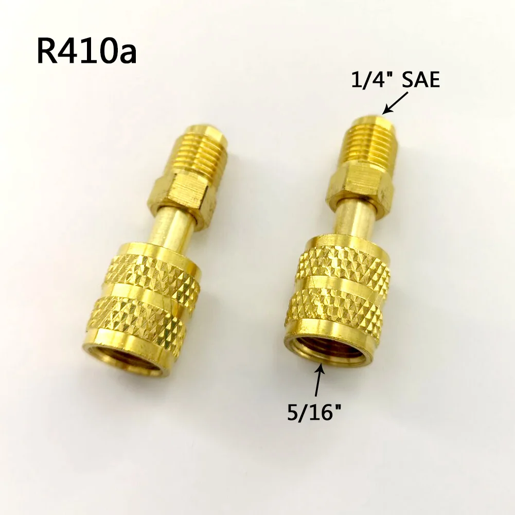 

Car AC Cool R410a Adapter 5/16" SAE Female Quick Couplers To 1/4" SAE Male Flare 2 * Adapters 5/16" X 1/4" SAE
