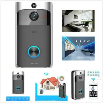 

Smart WiFi Video Doorbell Camera Visual Two-way Talk With Night Vision Door Bell Wireless Home Security Camera Remote Monitoring