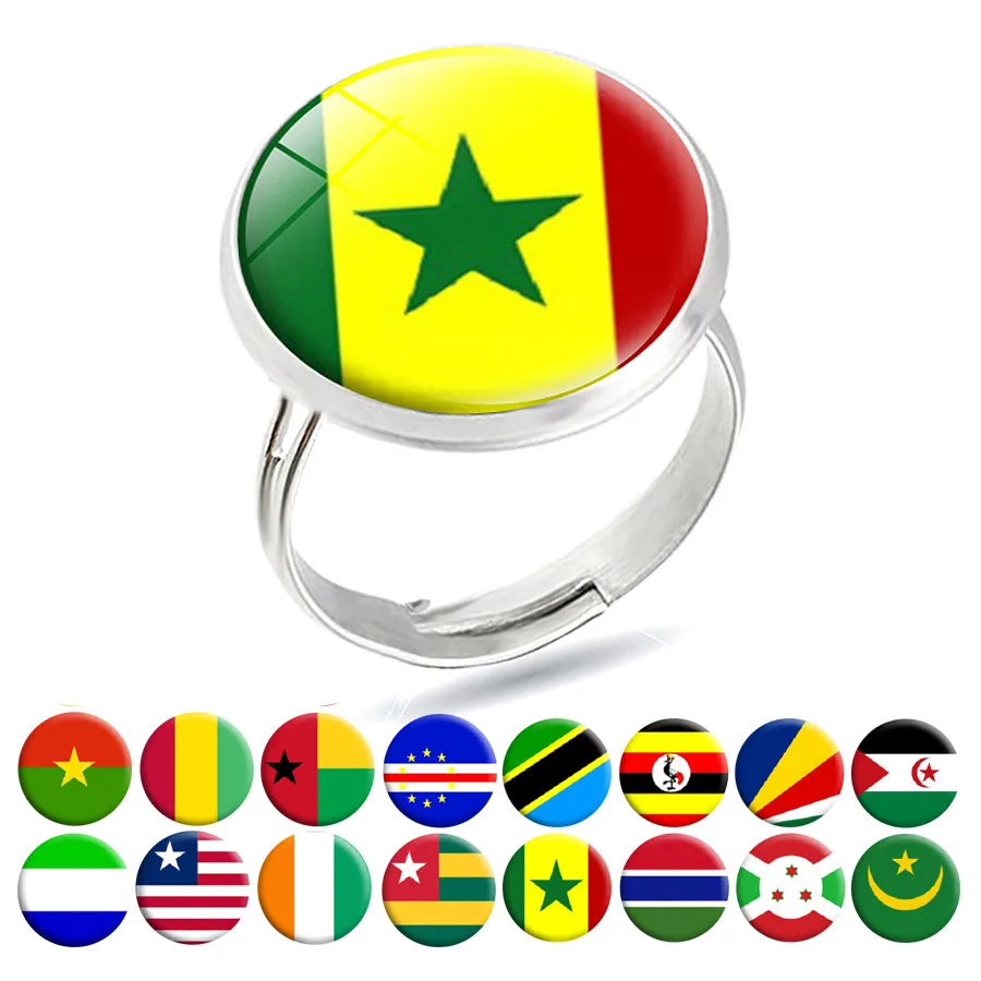 Национальный флаг ringstanzia Uganda Senegal Gambia Burundi Guinea Liberia Togo Кабо-Верде Seychelles кольца