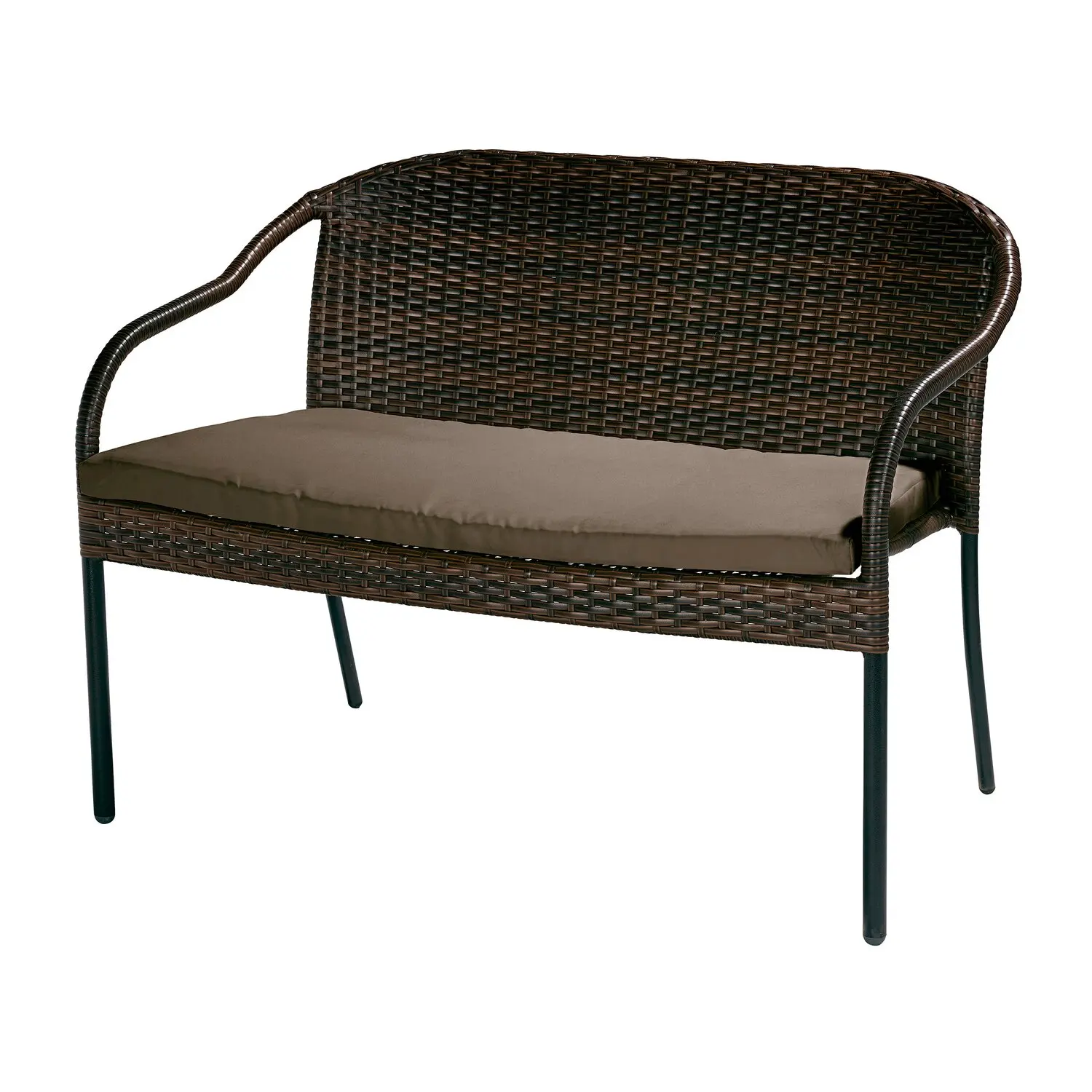 скамья садовая fazanda искусственный ротанг. корфу релакс сет. садовая мебель tropik. диван садовый ротанг. "ротанг" 1270*700*790 мм (шоколад) (1) "альтернатива" м6489.