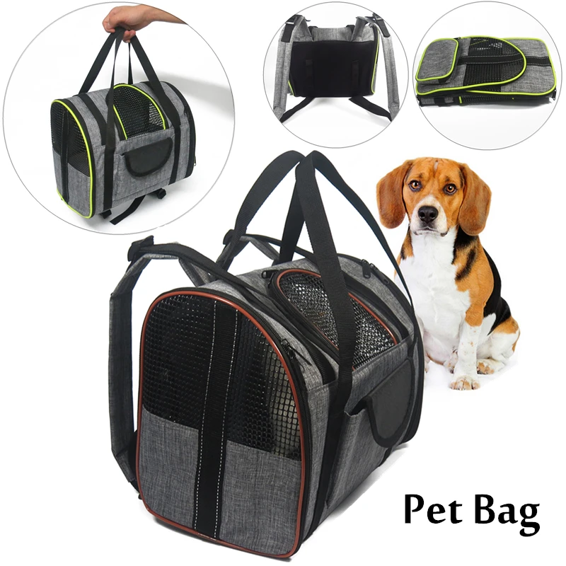 Портативная переноска для собак, сумки для маленьких, автоматический поводок для собак, сумка для кошек, складной сетчатый дышащий рюкзак для домашних животных, плечи, щенок, кошка, дорожная сумка