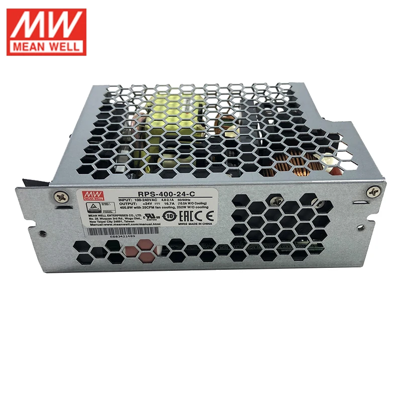 MEAN WELL RPS-400-24-C импульсный медицинский источник питания 110 V/220VAC до 24VDC 16.7A 400W Meanwell закрытый корпус блок питания