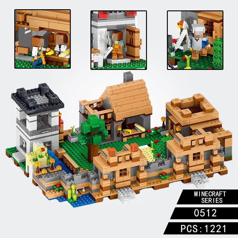 

4 in 1 compatible Legoing Technic My World Village Tree House Friends QL0512 Building Blocks Bricks Toys for Children Gifts