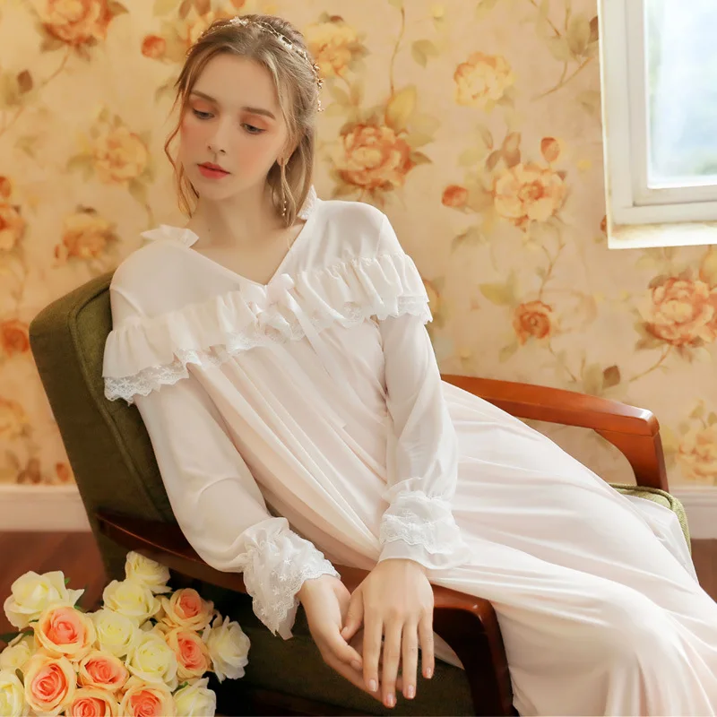 2019 сексуальная одежда для сна в викторианском стиле Ночное Платье Винтажный