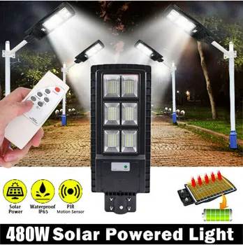

480W Solar Lamp with Remote Control Street Light 240 LED Solar Panel Lawn Garden Outdoor Lighting Wall Lamps Waterproof IP65