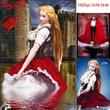 

1/6 Libra Dress Female Little Hood Riding Red Gothic Lolita Clothes Set High-heel Shoes for Bust Large Body Size figure Dolls
