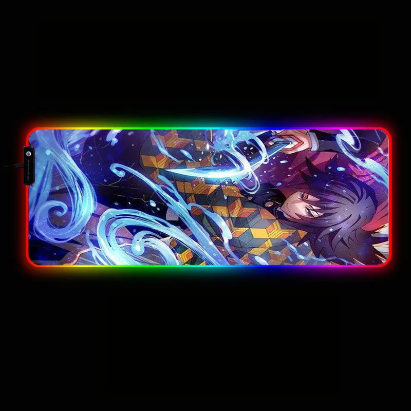 Большой игровой коврик для мыши XGZAnime рассекающий демонов Kimetsu No Yaiba RGB