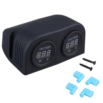 

New Car Cigarette Lighter Power Plug Socket Adapter With 2 Digital Voltmeter
