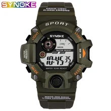 Новые многофункциональные мужские спортивные часы военные цифровые светодиодный электронные часы светящиеся водонепроницаемые анти-осенние мужские Студенческие часы